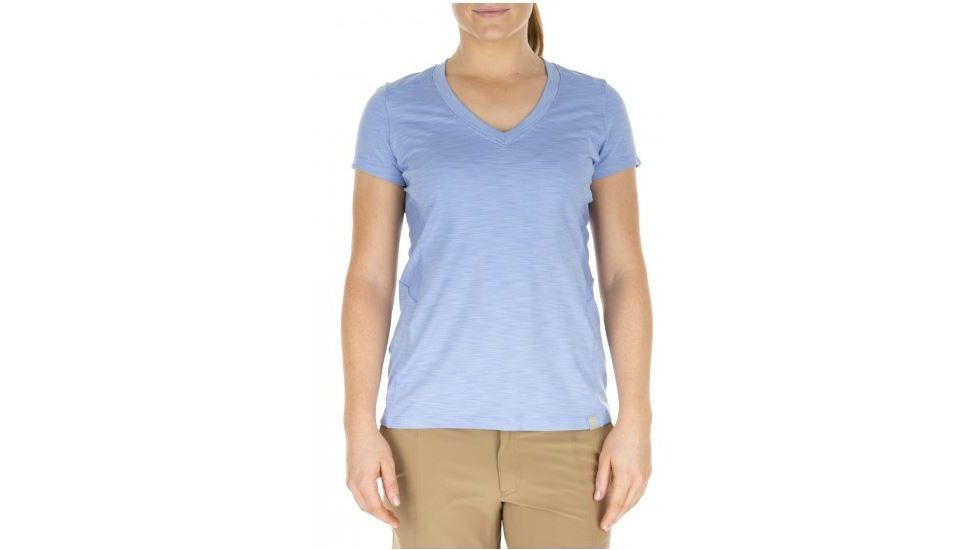5.11 Tactical Womens Zig Zag V-Neck Shirt, Skyway, XS 61306-751-XS