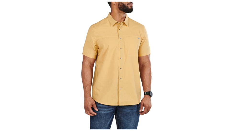 5.11 Tactical Wyatt S/S Shirt - Mens, Granola, L, 71203-596-L