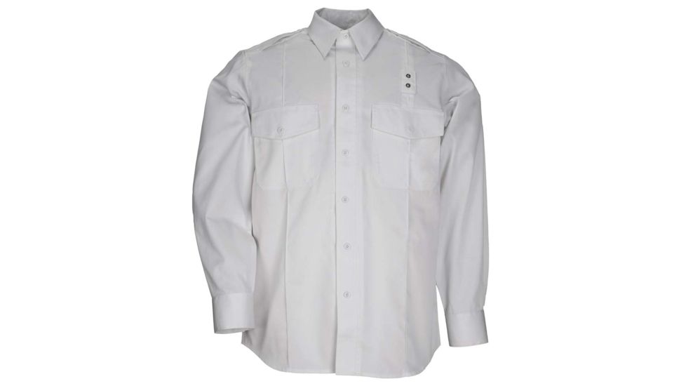 5.11 Tactical Class A Long Sleeve PDU Twill Shirt - Women's, White, XLR, 62064-010-XL-R