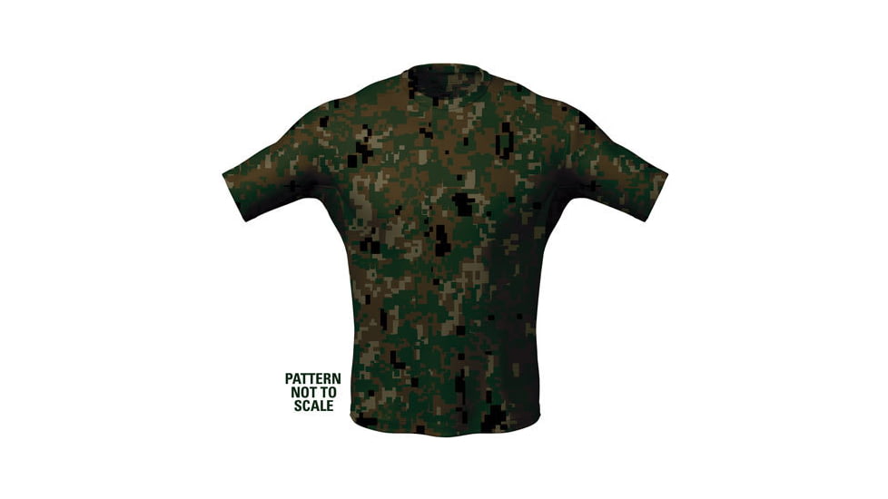 5.11 Tactical Loose Fit Short Sleeve Crew Shirt - Men's, Extra Large, Woodland Camo, 40007-175-XL
