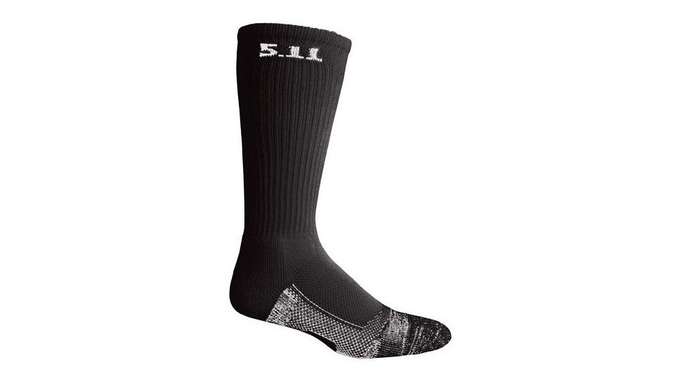 5.11 Tactical Level II 9 inch Sock, Black, Large - 59227-019-BLACK-L