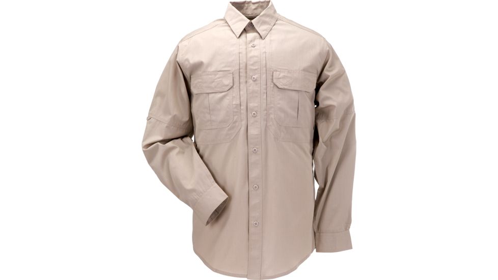 5.11 Tactical Taclite Pro L/S Shirt - Mens, TDU Khaki, M, 72175ABR-162-M