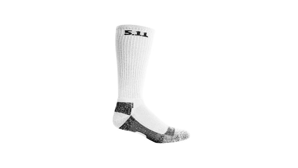 5.11 Level I 9inch Sock - Regular Thickness, White