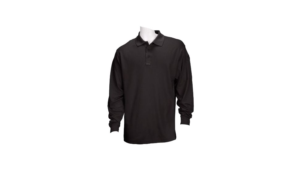 5.11 Tactical Performance Long Sleeve Polo - Men's, 2XL, Regular, Black, 72049-019-2XL