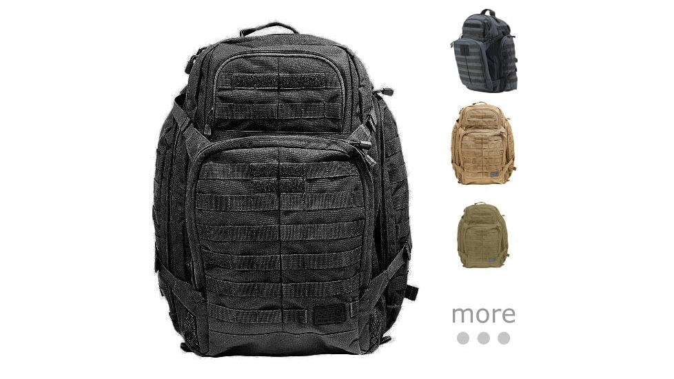 5.11 RUSH 72 VTAC Backpack 58602, Black, Double Tap, Flat Dark Earth, OD Green, Sandstone, Storm
