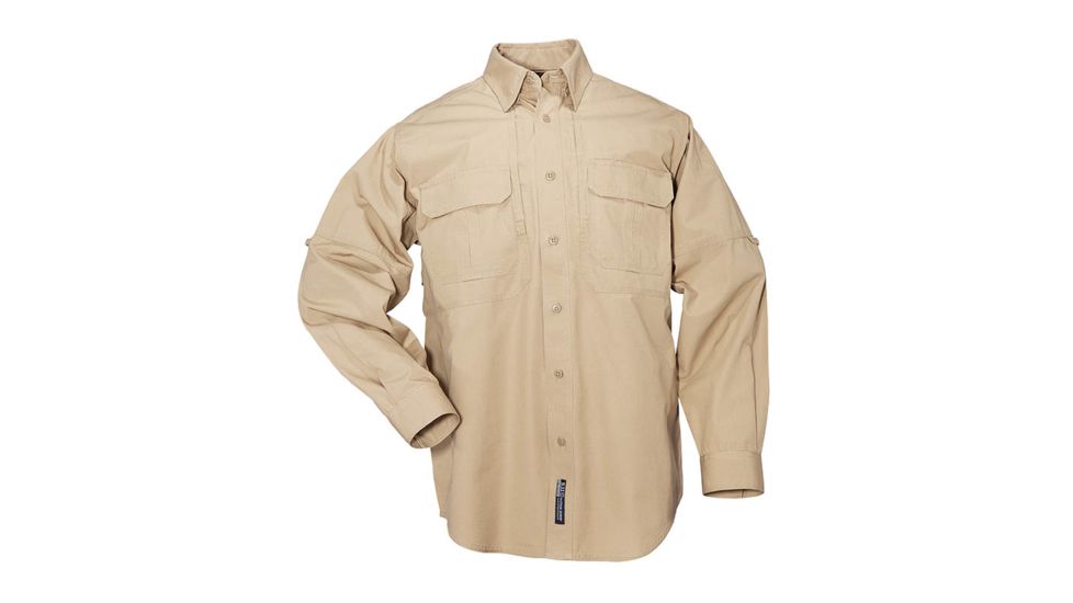 5.11 Tactical Pro Shirt Long Sleeve, Cotton 72157, Brown, Size BULK BROWN-BULK
