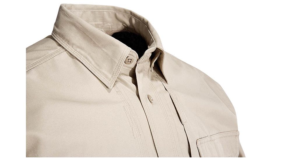 5.11 Tactical Pro Shirt Long Sleeve, Cotton 72157, Khaki, Size BULK KHAKI-BULK