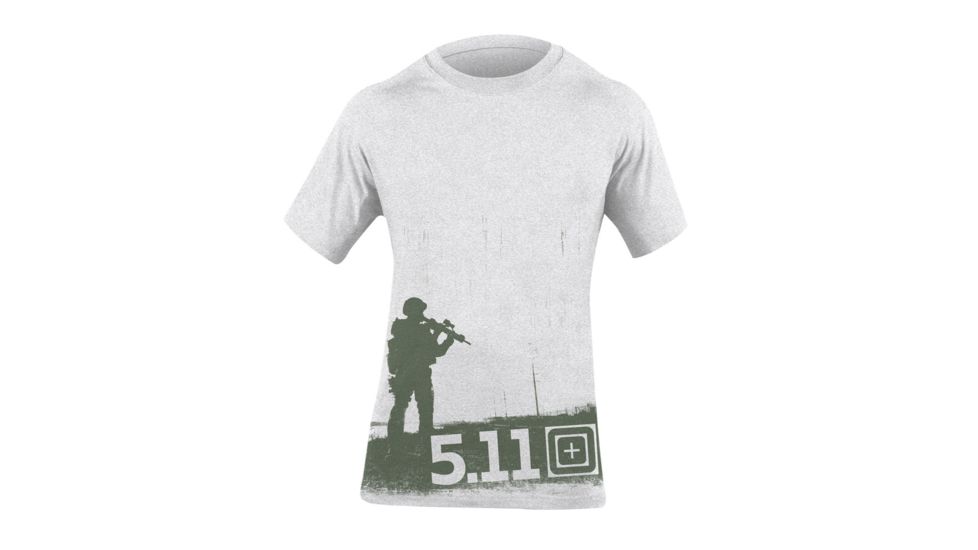 5.11 Tactical Taking Point Graphic T Shirt, Ash Grey