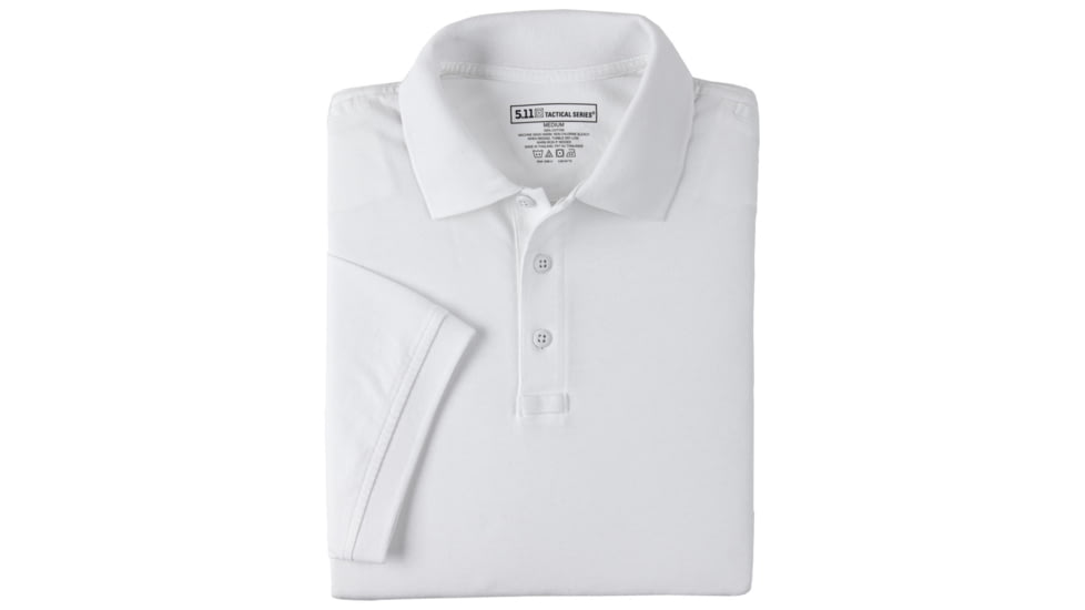 5.11 Tactical Polo Short Sleeve Shirt - White, Size BULK 71182-010-WHITE-BULK
