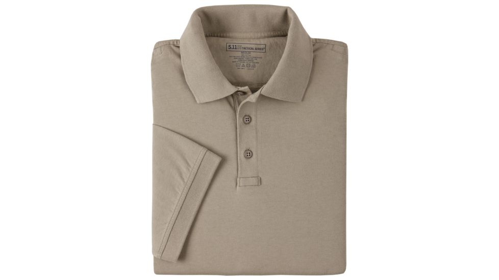5.11 Tactical Polo Short Sleeve Shirt - Silver Tan, Size 6XL 71182-160-SILVER TAN-6XL