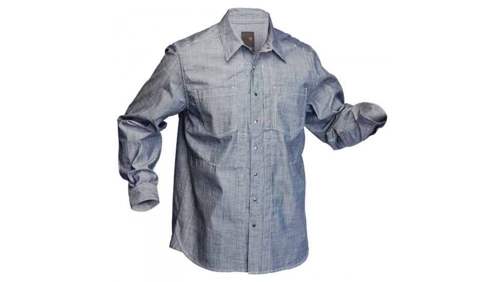 5.11 Tactical Chambray Long Sleeve Shirt - Mineral Blue - XXL 72403-766-XXL