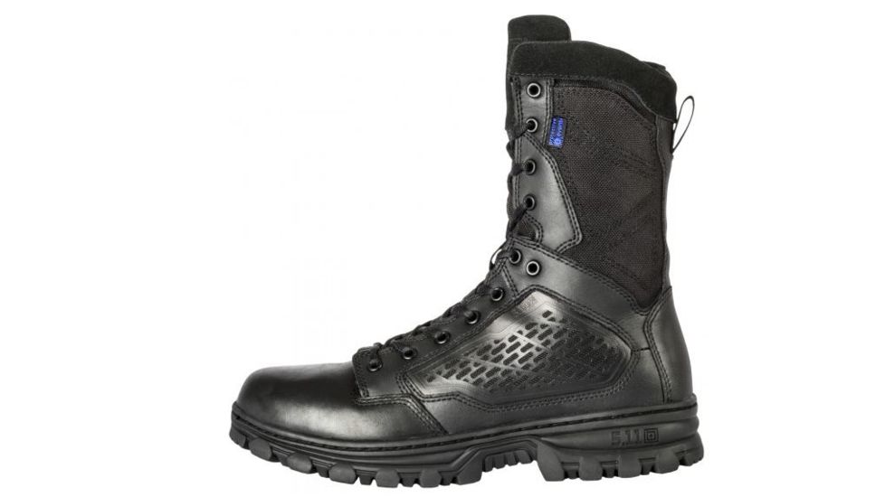 5.11 Tactical Evo 8in Waterproof Boots w/Side Zipper - Men's, Black, 8R, 12312-019-8-R