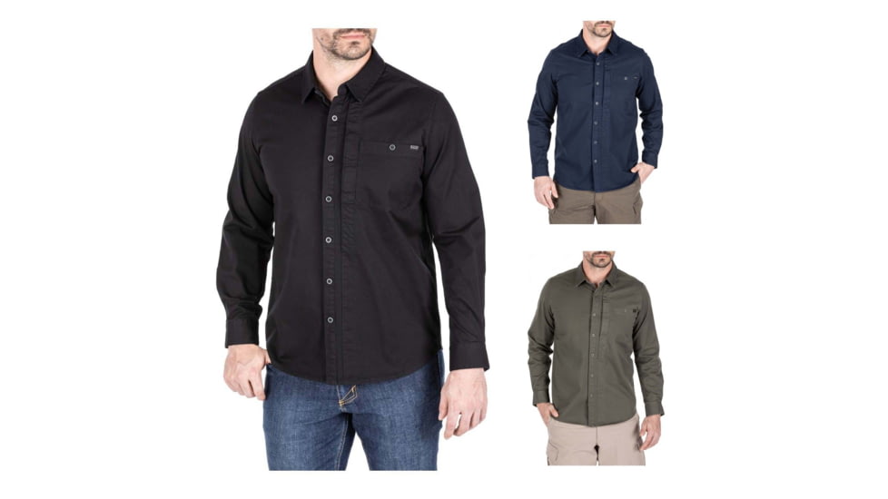 5.11 Tactical Legend Long Sleeve Shirt - Mens, Black, Peacoat, Ranger Green