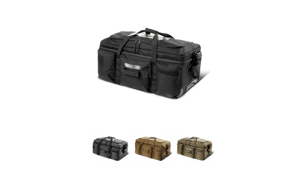 5.11 Tactical Mission Ready 3.0 90L Rolling Luggage, Black, Double Tap, Kangaroo, Ranger Green