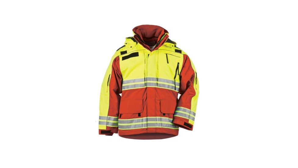 5.11 Tactical Responder Hi-Vis Parka - Mens, Range Red, 2XL, 48073-477-2XL