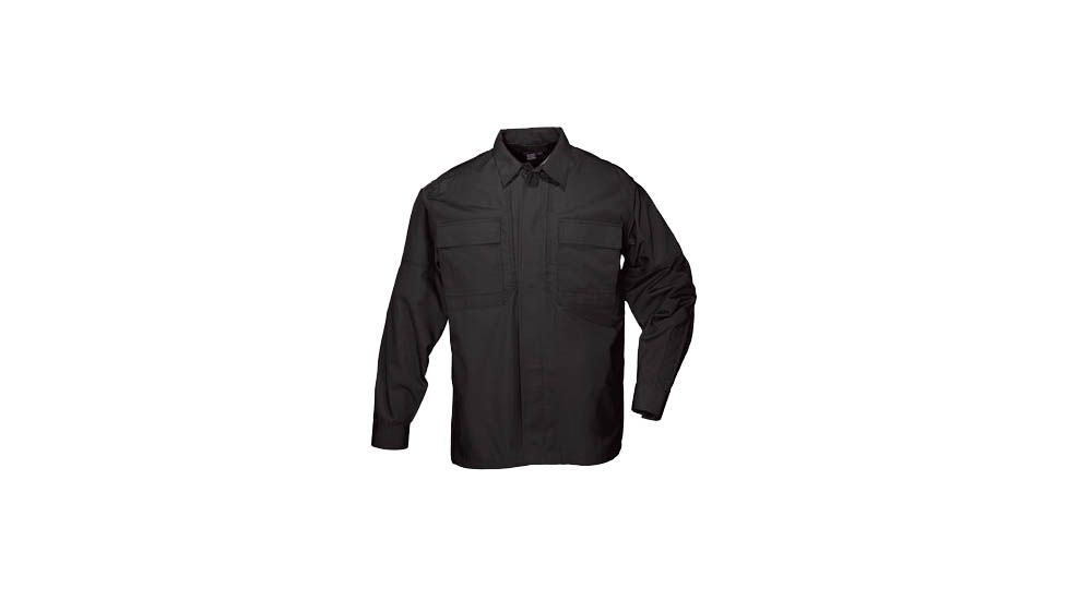 5.11 Tactical Taclite TDU L/S Tall Shirt - Mens, Black, L, 72054T-019-L
