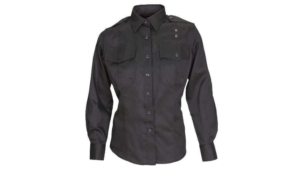 5.11 Tactical Twill PDU Class A L/S Shirt - Womens, Black, XLT, 62064-019-XL-T