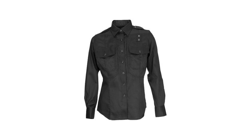 5.11 Tactical Class B PDU Long Sleeve Twill Shirt - Women's, Black, XLT, 62065-019-XL-T