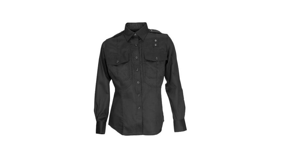 5.11 Women's PDU Long Sleeve B Class Black Shirt, Oversized, Size 1X-Regular, 62068W-019-1XR