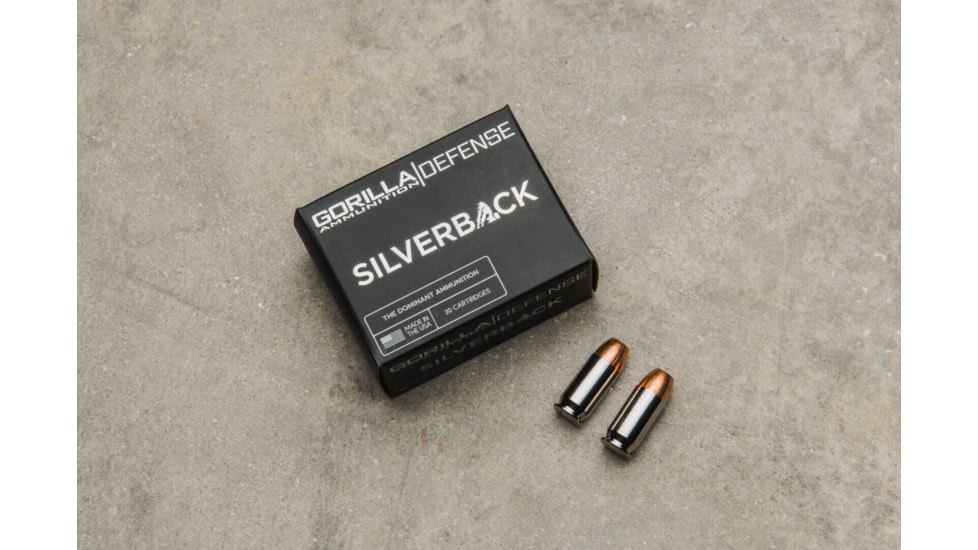 Gorilla Ammunition Gorilla Silverback .45 ACP 230 Grain Self Defense Brass Case Pistol Ammo, 20 Rounds, Copper/Silver, 20 Rounds, gpf-251