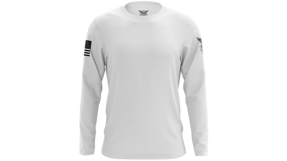 We the People Holsters Basic - White + Black Long Sleeve Shirt B19AB12E, 6922419241058