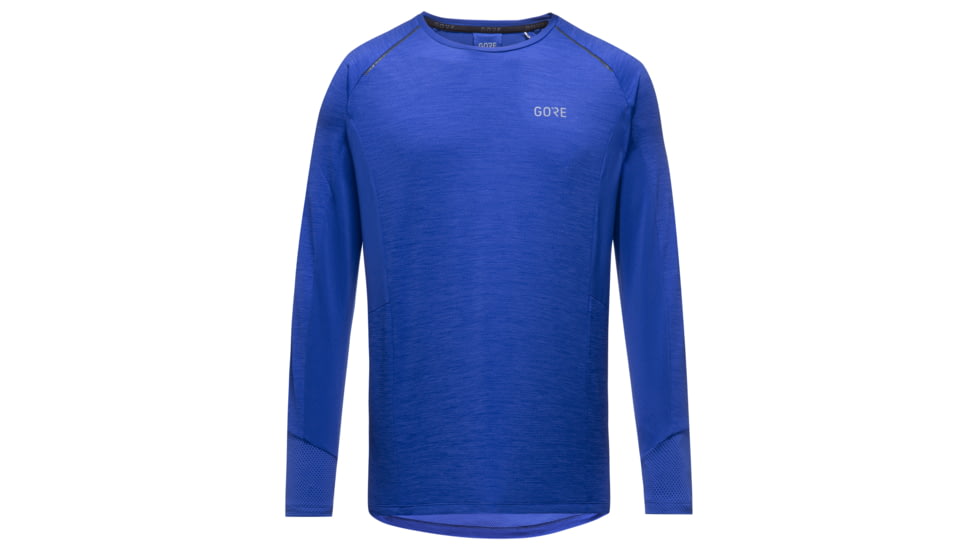 GOREWEAR Energetic Long Sleeve Running Shirt Mens in Ultramarine Blue Large Slim fit E685B970, 100751-BL00-XL