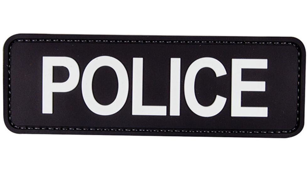 5IVE STAR GEAR Morale Patch,Police,6x2,Black/White 6619000