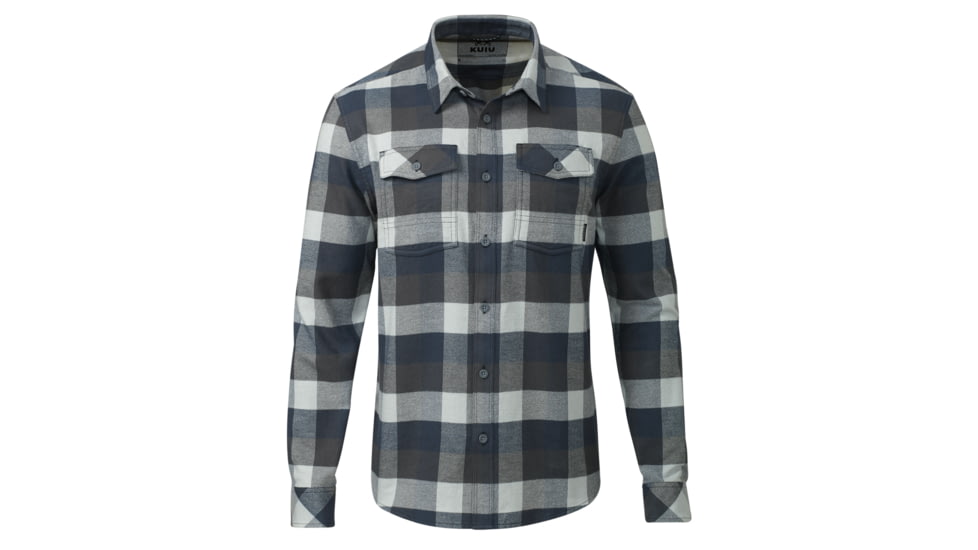 KUIU Field Flannel Shirt in Steel Blue Trio Size 2XL B30559B1, Steel Blue Trio, 2XL, Cotton, Adult, Male, 7723180392606