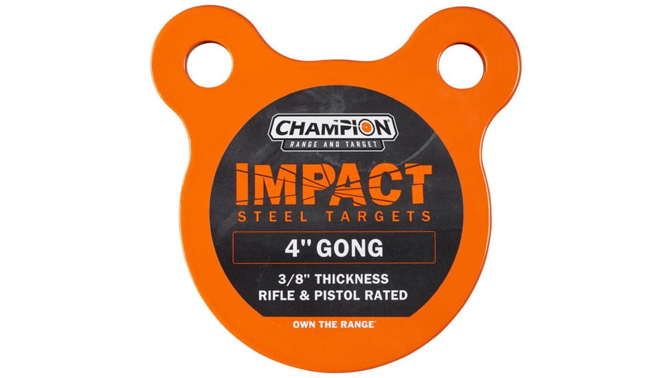 Champion Traps and Targets Impact Steel Gong Target - Rigle Rated, 4in, 44902C