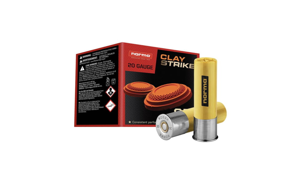 Norma ClayStrike 20 Gauge 7/8oz 2.75 inch Shotgun Ammo, #8, 25 Rounds, 1196052480