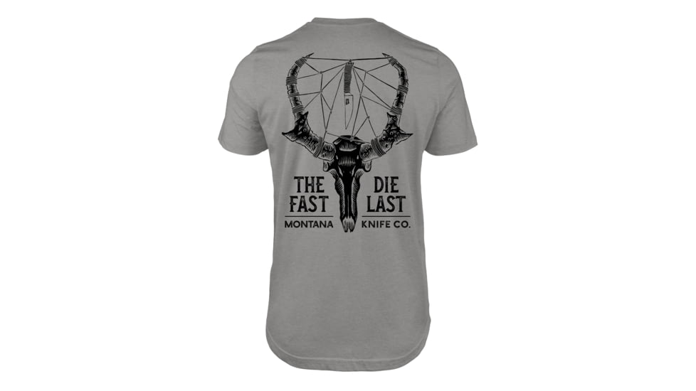 Montana Knife Company Speedgoat Skull Tee - Men's, Heather Grey, Medium, MKC-000720