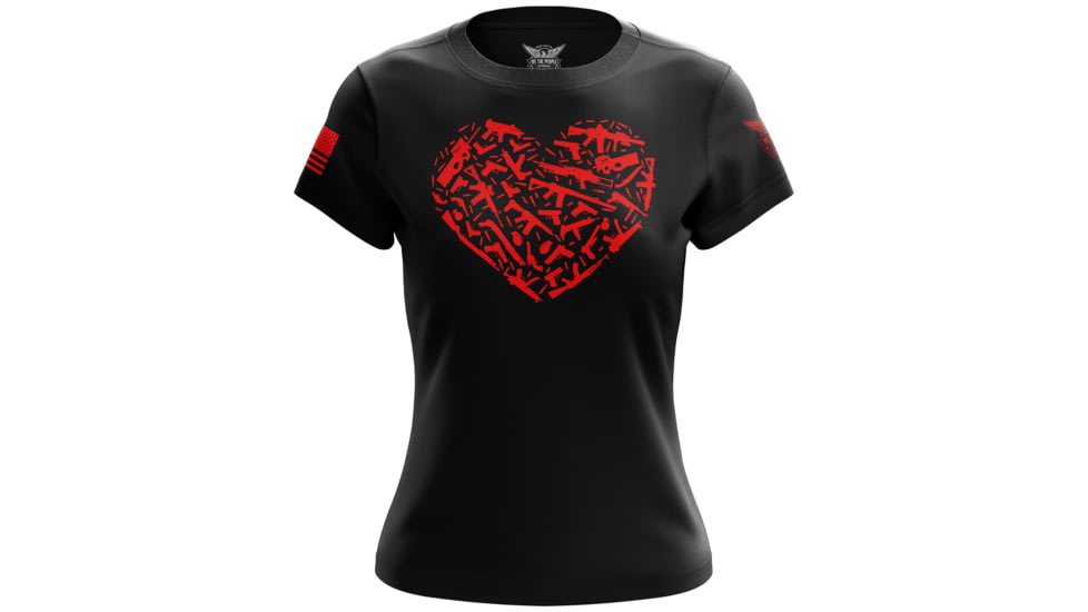 Wethepeopleholsters.Com Gun Heart Womens Short Sleeve Shirt, gun-heart-womens-short-sleeve-shirt