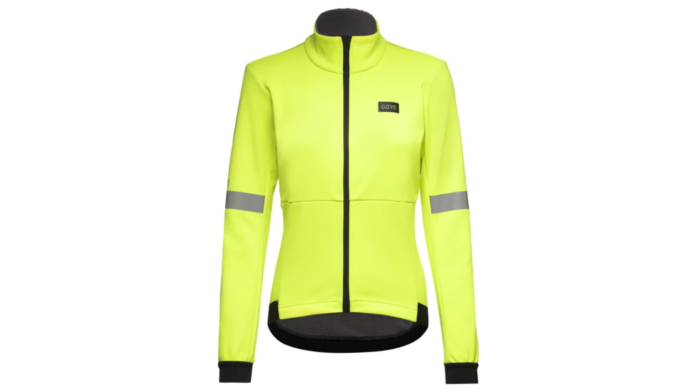 GOREWEAR Tempest Cycling Jacket Womens in Neon Yellow 2XS Slim fit Windproof F6AA7128, 100818-0800-34