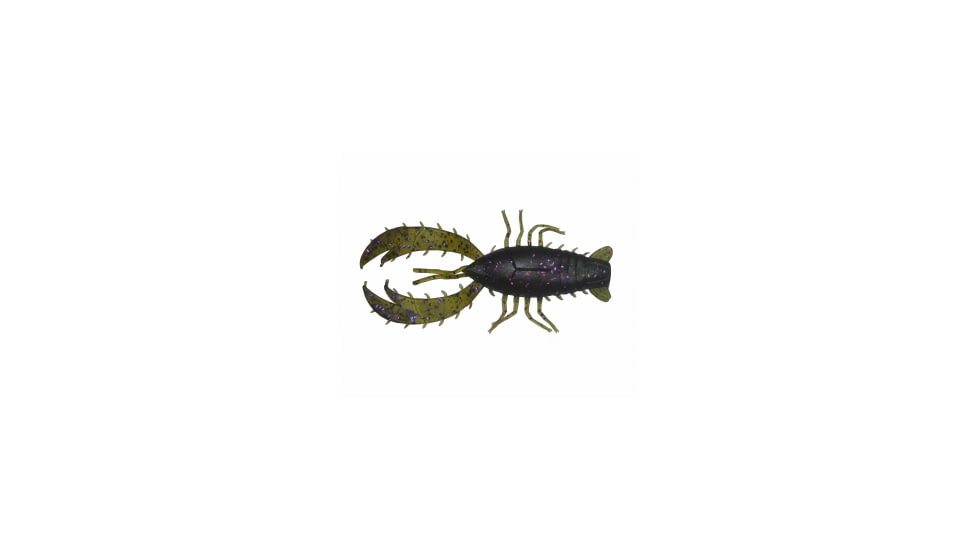 Big Bite Baits Real Deal Craw Soft Baits, 7 per Pack, Sprayed Grass, 4 inch, RDCRW