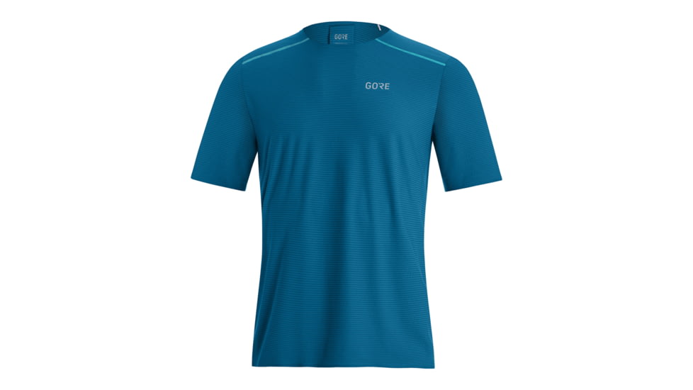 GOREWEAR Contest Running Shirt Mens in Sphere Blue/Scuba Blue XL Slim fit B4B2E693, 100786-AZ27-XXL