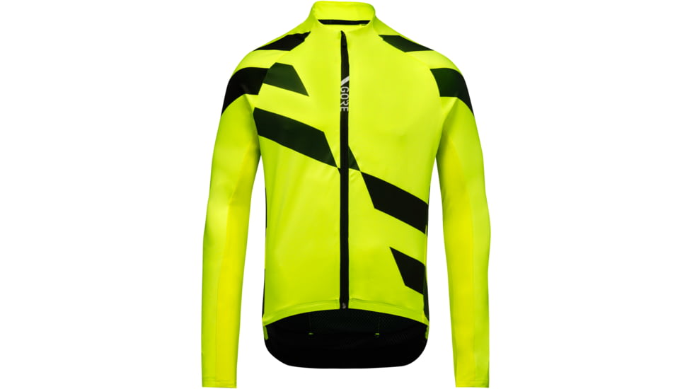 GOREWEAR Mens C5 Thermo Cycling Jersey in Neon Yellow/Utility Green XS Form fit CA774C18, 100641-08BH-S