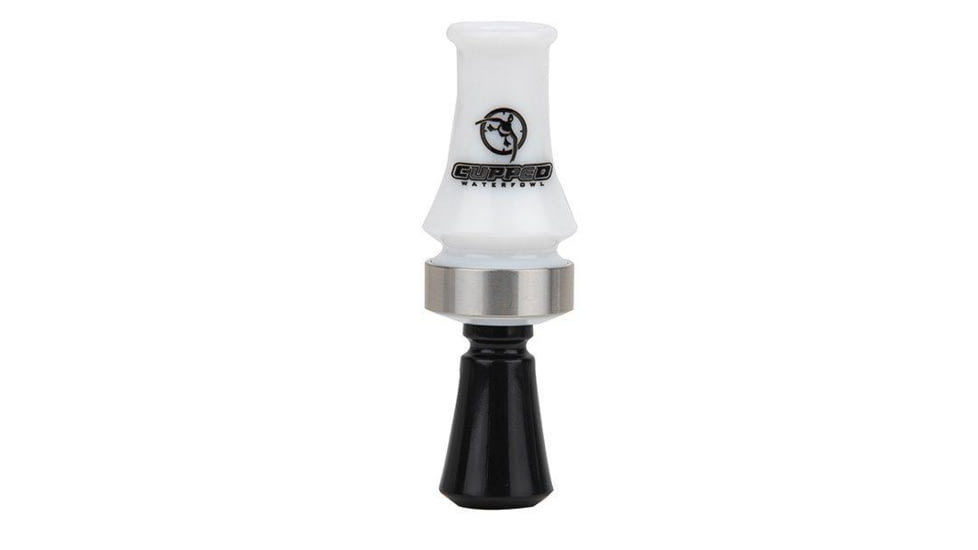 Cupped Waterfowl Outdoors Cupped Comeback Quack Double Reed Duck Mouth Call White F5165472, RHCU6899