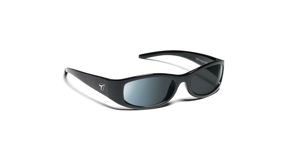 7 Eye Active Lifestyle Sunglasses Kristin, SharpView Gray PC Lens, Glossy Black Frame, S-L, Women, 880541
