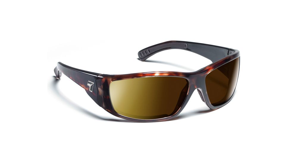 7 Eye Air Dam Maestro Sunglasses,SharpView Polarized Copper Lens,Dark Tortoise Frame,M-L 590654