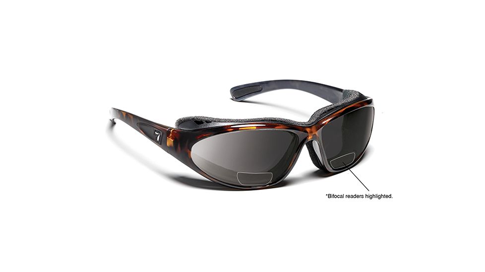 7 Eye Air Shield Bora Reading Sunglasses,SharpView Gray +3.00 Reader Lens,Dark Tortoise Frame,L-XL 140641F