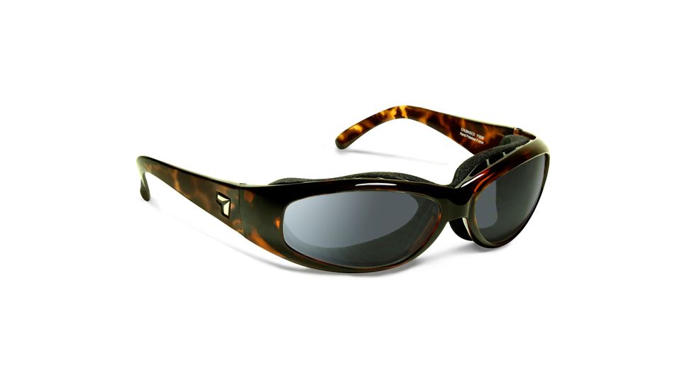7 Eye Chubasco Progressive Prescription Sunglasses, Dark Tortoise Frame, Polarized, 350653PR