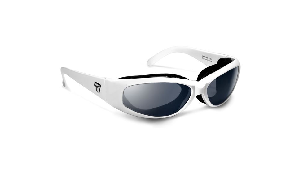 7 Eye Chubasco Progressive Prescription Sunglasses, Glacier White Frame, Polarized, 350053PR