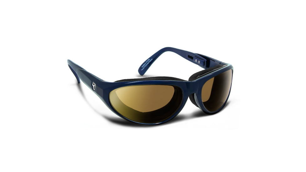 7 Eye Air Shield Diablo Sunglasses,Photochromic Day Night Contrast Lens,Sinister Blue Frame,M-L 170427