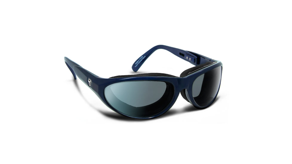 7 Eye Air Shield Diablo Sunglasses,Photochromic Day Night Eclypse Lens,Sinister Blue Frame,M-L 170417