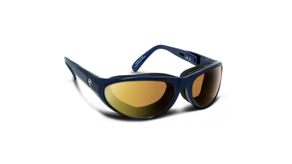 7 Eye Air Shield Diablo Sunglasses,SharpView Copper Lens,Sinister Blue Frame,M-L 170442