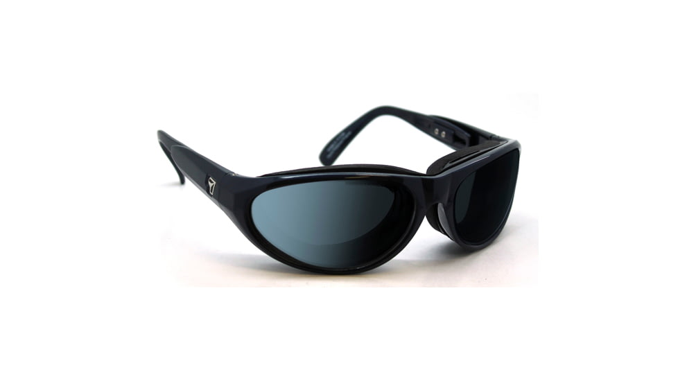 7 Eye Air Shield Diablo Sunglasses,SharpView Polarized Gray Lens,Midnight Blues Frame,M-L 173853