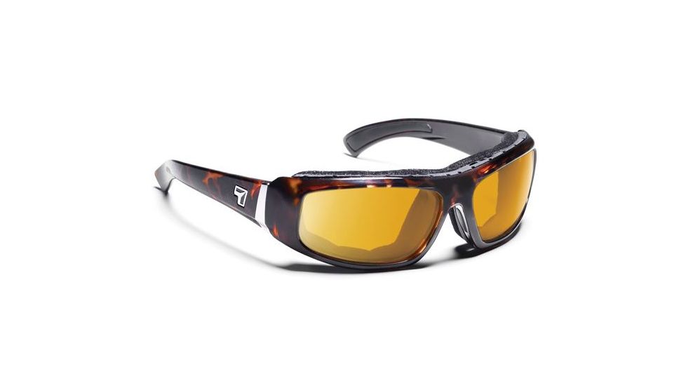 7 Eye Bali AirShield Sunglasses,Dark Tortoise Frame,SharpView Yellow Lens,S-L 1806432