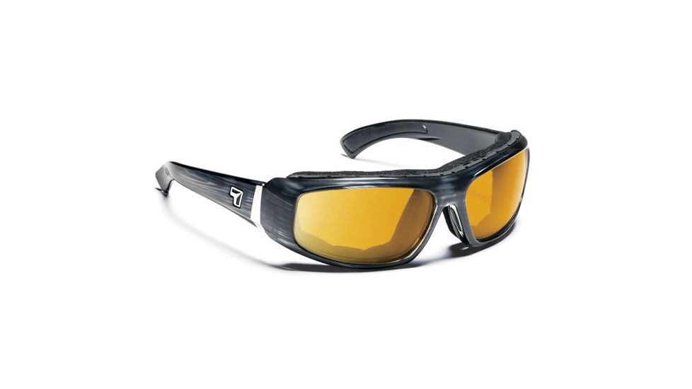 7 Eye Bali AirShield Sunglasses,Gray Tortoise Frame,SharpView Yellow Lens,S-L 183743