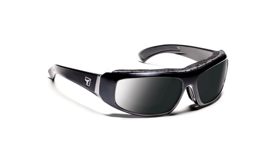 7 Eye Bali Sunglasses, DARKshift Extra Dark Photochromic Lens, Glossy Black Frame, M-L 180516