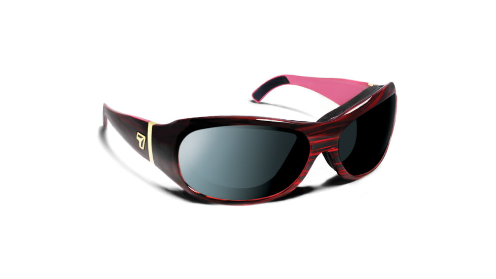 7 Eye Briza/ Sharp View Sunglasses Polarized Gray Lens, Ruby Frame, S-L 316953